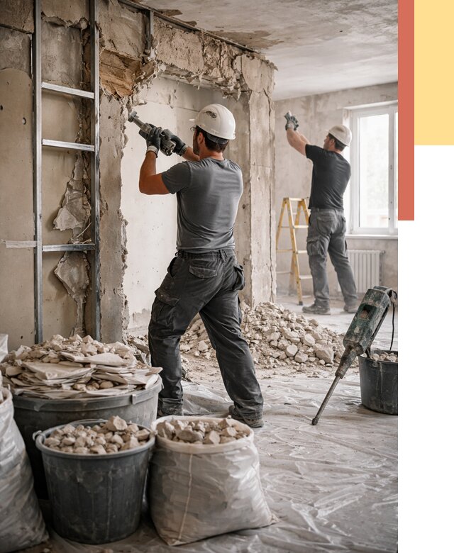 Демонтажные работы в Дивногорске от 2730 руб. — услуги и цена под ключ | ОТДЕЛОЧНИК-Двн