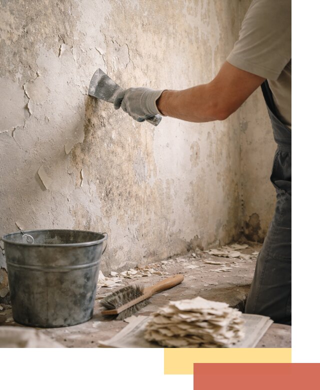 Удаление старой краски со стен в Дивногорске качественно и быстро