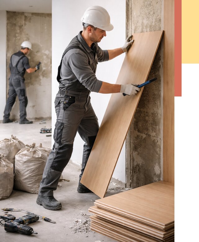 Демонтаж стеновых панелей в Дивногорске от 3539 руб. за м² быстро и недорого | ОТДЕЛОЧНИК-Двн