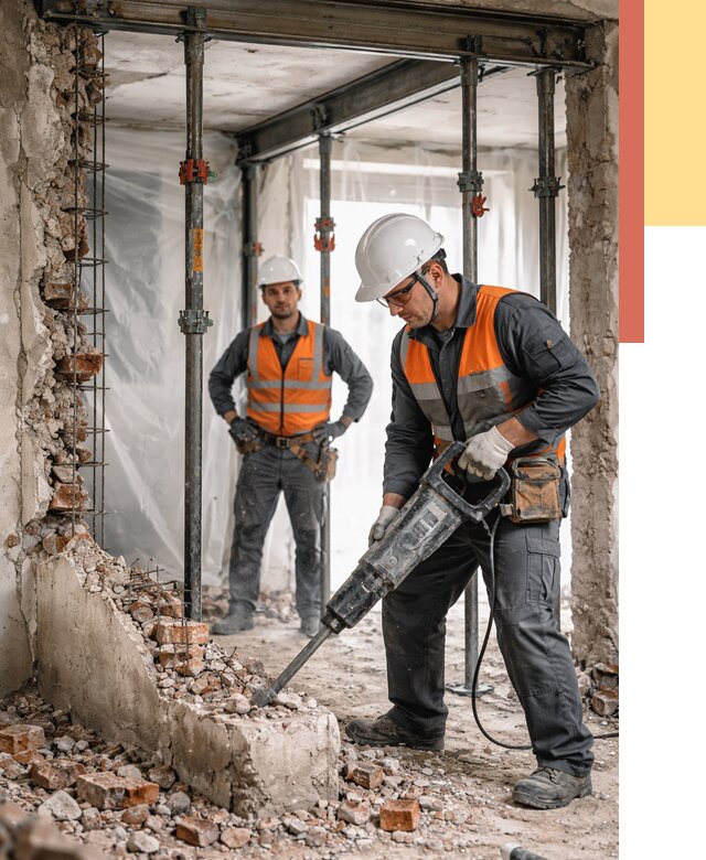 Снос несущих стен в Дивногорске от 10363 руб. — демонтаж несущей стены под ключ | ОТДЕЛОЧНИК-Двн