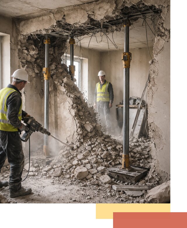 Снос несущих стен в Дивногорске с гарантией безопасности и качества