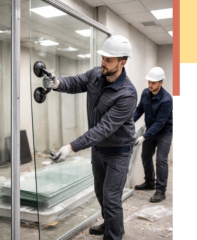 Демонтаж стеклянных перегородок в Дивногорске от 3235 руб. — быстро и недорого | ОТДЕЛОЧНИК-Двн