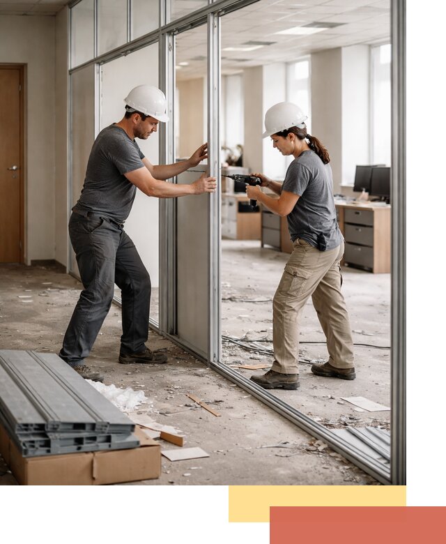 Демонтаж алюминиевых перегородок в Дивногорске быстро и аккуратно