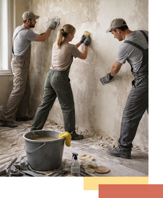 Очистка стен от клея и грунтовки в Дивногорске качественно и быстро