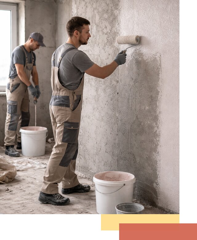 Нанесение бетоноконтакта на стены в Дивногорске для последующей отделки