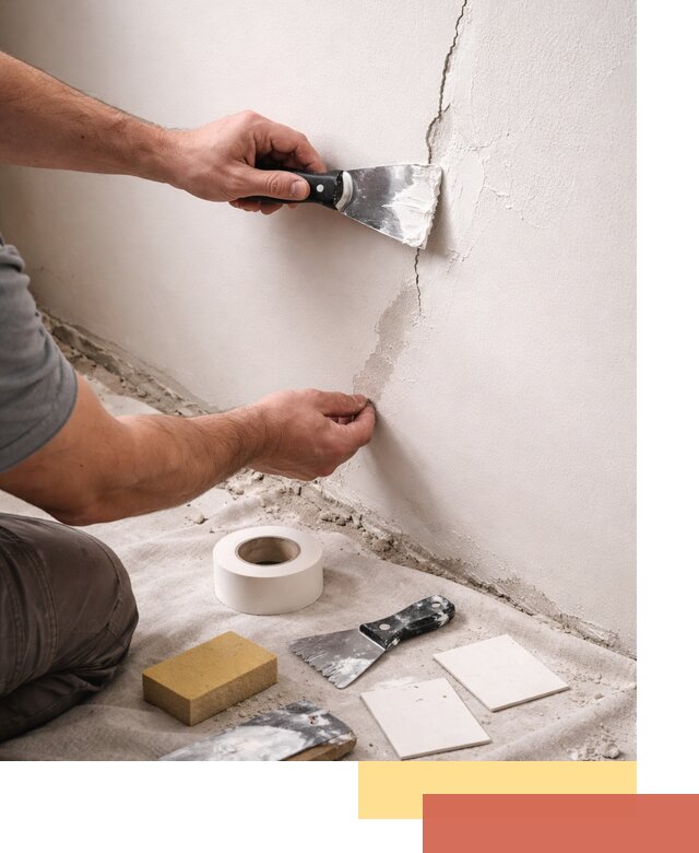 Заделка трещин и сколов в стенах и потолках в Дивногорске