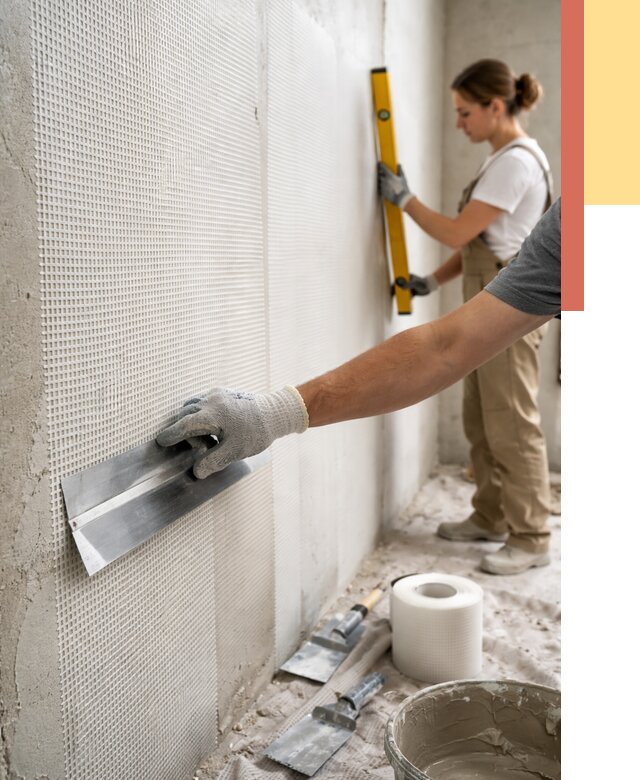 Армирование стен стеклосеткой в Дивногорске от 3235 руб. под ключ | ОТДЕЛОЧНИК-Двн