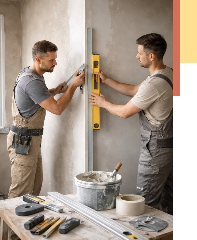 Выведение углов стен в Дивногорске от 1870 руб. быстро и недорого | ОТДЕЛОЧНИК-Двн