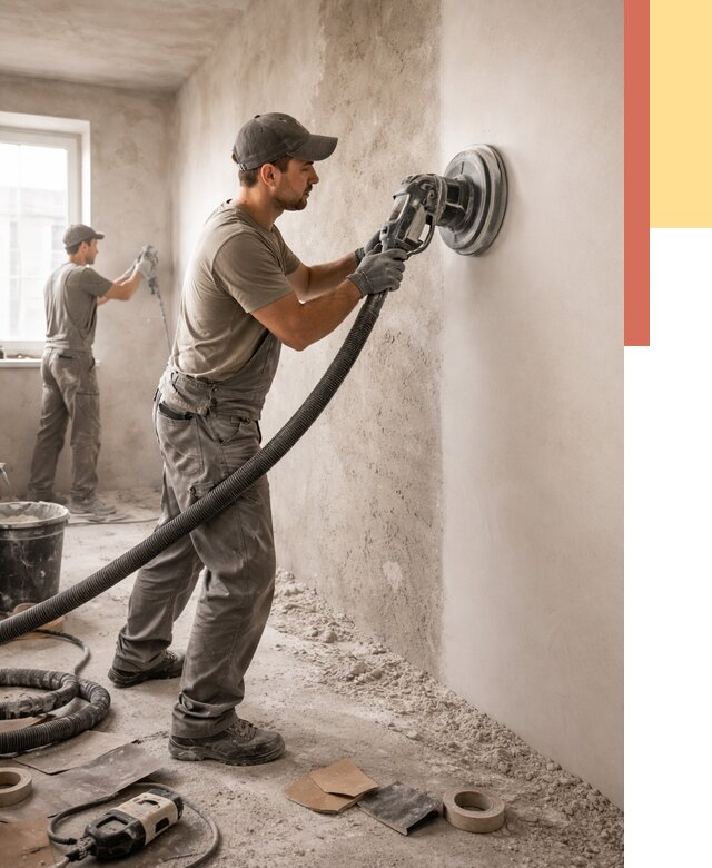 Шлифовка стен в Дивногорске от 1213 руб/м2 — быстро и недорого | ОТДЕЛОЧНИК-Двн