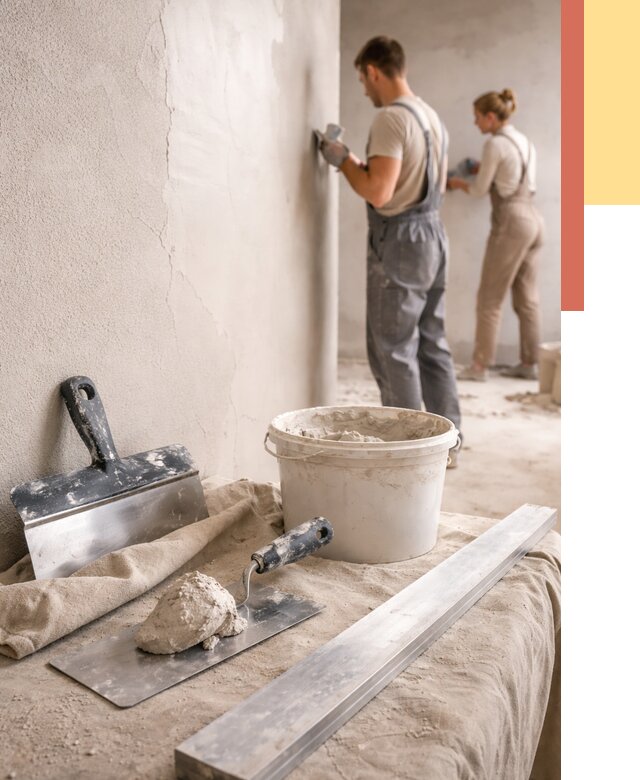 Штукатурка стен гипсовая в Дивногорске от 4550 руб/м2 — быстро и недорого | ОТДЕЛОЧНИК-Двн