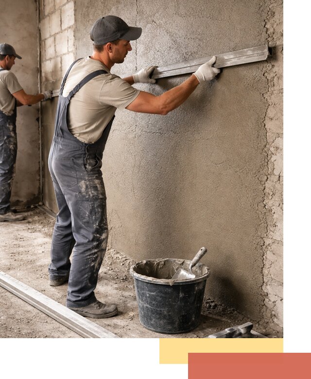 Штукатурка стен цементно-песчаная в Дивногорске профессионально