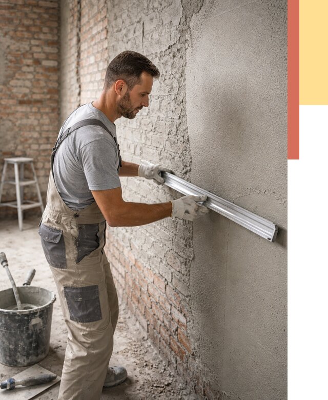 Штукатурка кирпичных стен в Дивногорске от 4550 руб/м2 — быстро и недорого | ОТДЕЛОЧНИК-Двн