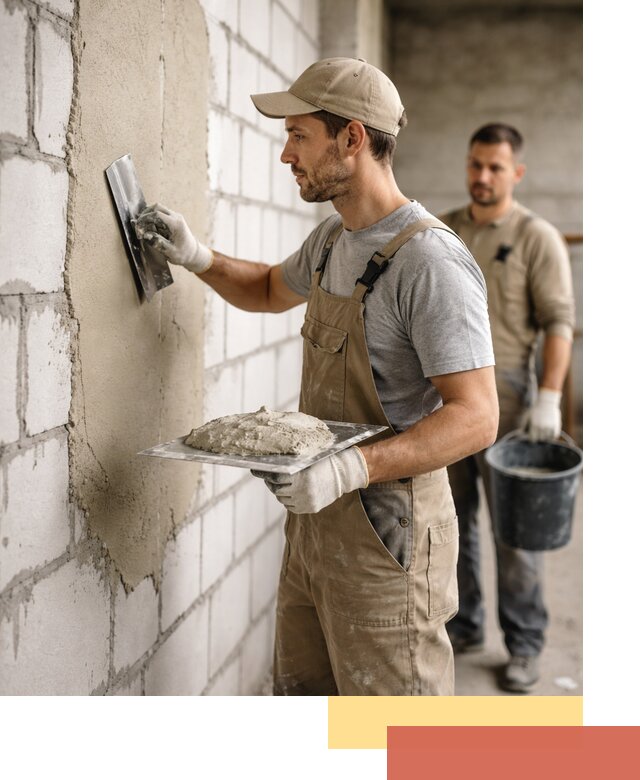 Штукатурка стен из газобетона в Дивногорске под ключ