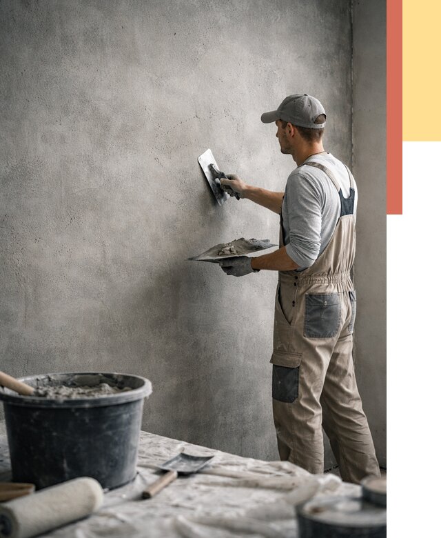 Декоративная штукатурка под бетон в Дивногорске от 2528 руб./м² — нанесение под ключ | ОТДЕЛОЧНИК-Двн