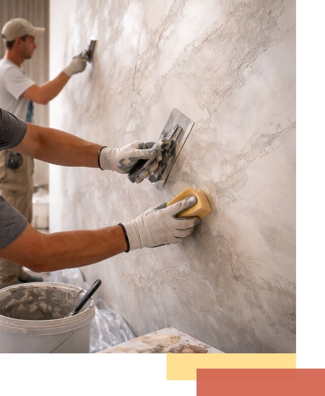 Декоративная штукатурка под мрамор в Дивногорске для стен и потолков