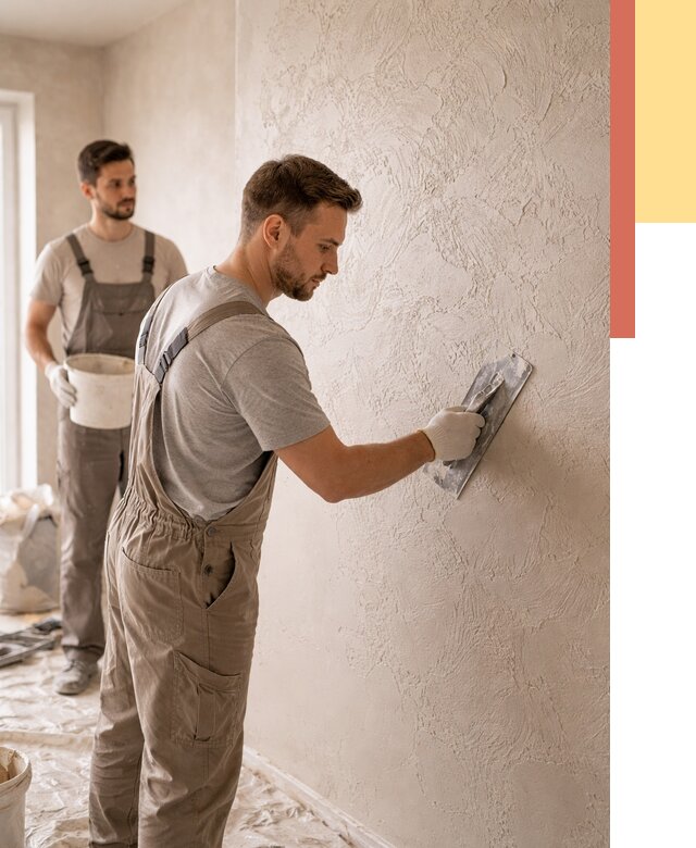 Фактурная штукатурка стен в Дивногорске от 4246 руб./м² — заказать под ключ | ОТДЕЛОЧНИК-Двн