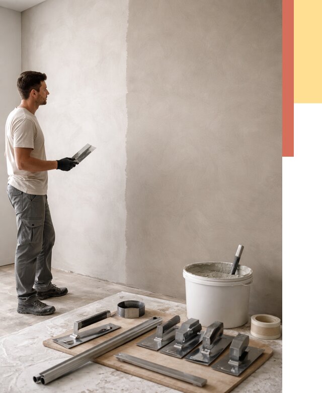 Нанесение микроцемента на стены в Дивногорске от 3235 руб./м2 под ключ | ОТДЕЛОЧНИК-Двн