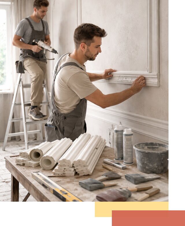 Монтаж лепнины на стены в Дивногорске профессионально и качественно