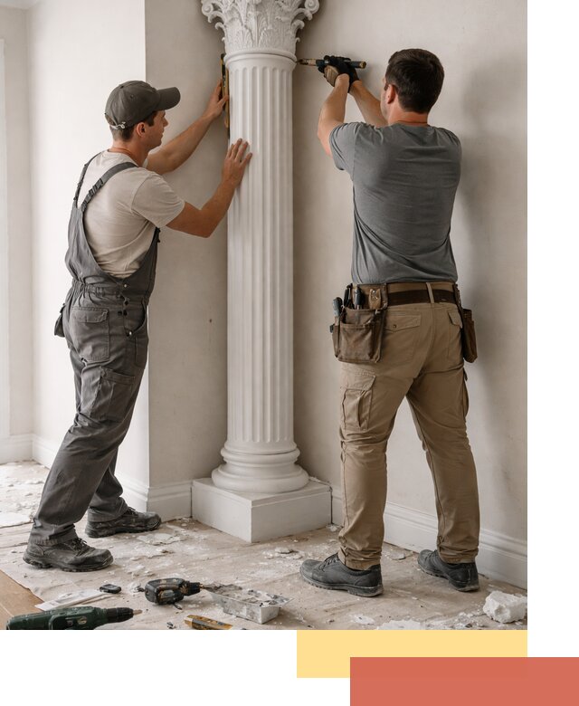 Установка декоративных колонн в Дивногорске под ключ