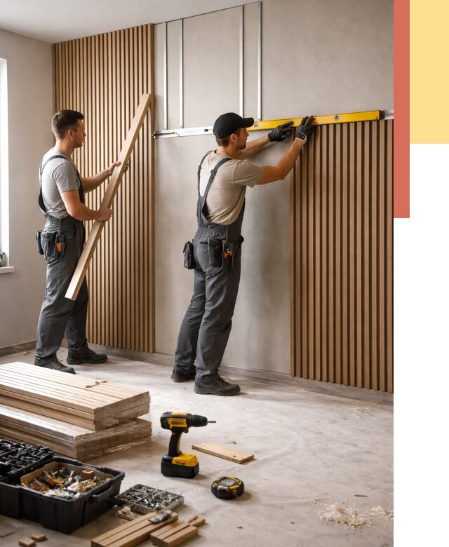 Монтаж реечных панелей на стены в Дивногорске от 1213 руб. — быстро и недорого | ОТДЕЛОЧНИК-Двн