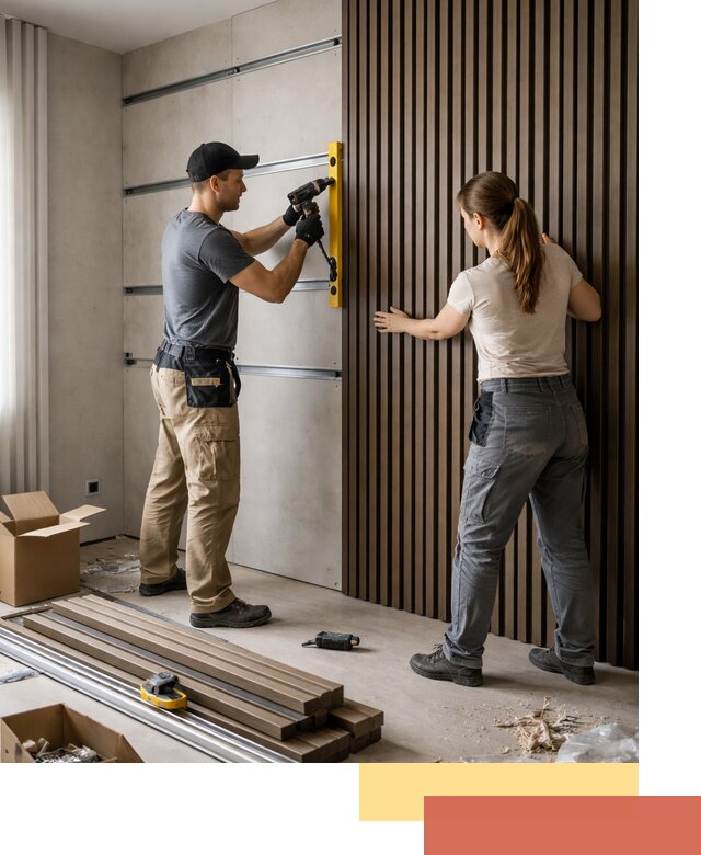 Монтаж реечных панелей на стены в Дивногорске