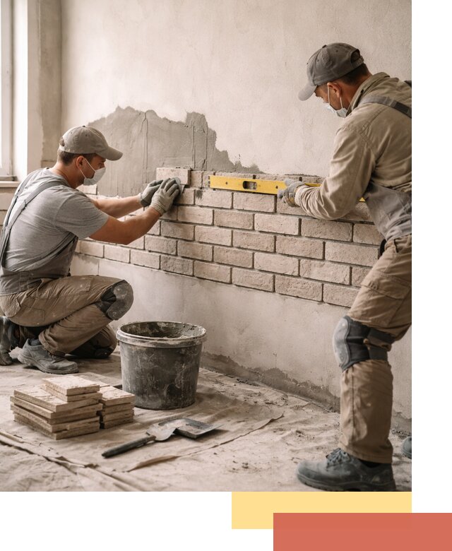 Монтаж декоративного кирпича профессионально в Дивногорске