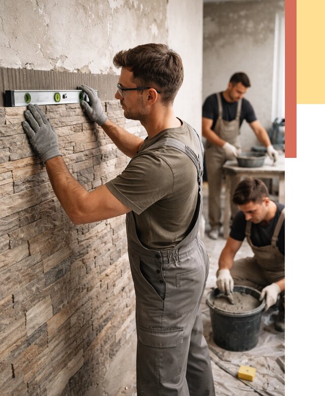 Монтаж искусственного камня в Дивногорске от 4550 руб. под ключ | ОТДЕЛОЧНИК-Двн