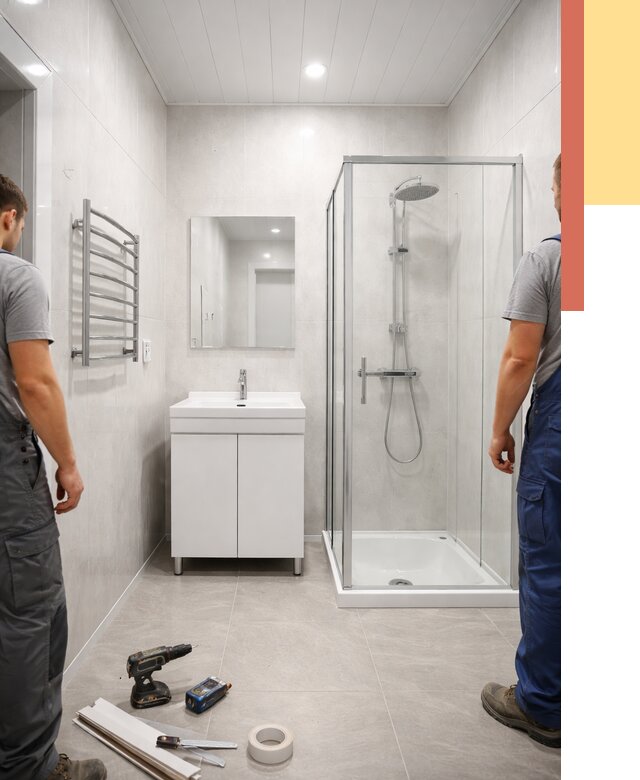 Отделка ванной комнаты панелями ПВХ в Дивногорске от 4550 руб. за м2 | ОТДЕЛОЧНИК-Двн