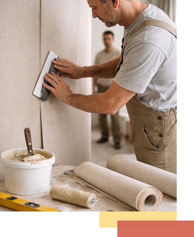 Поклейка текстильных обоев в Дивногорске профессионально и аккуратно