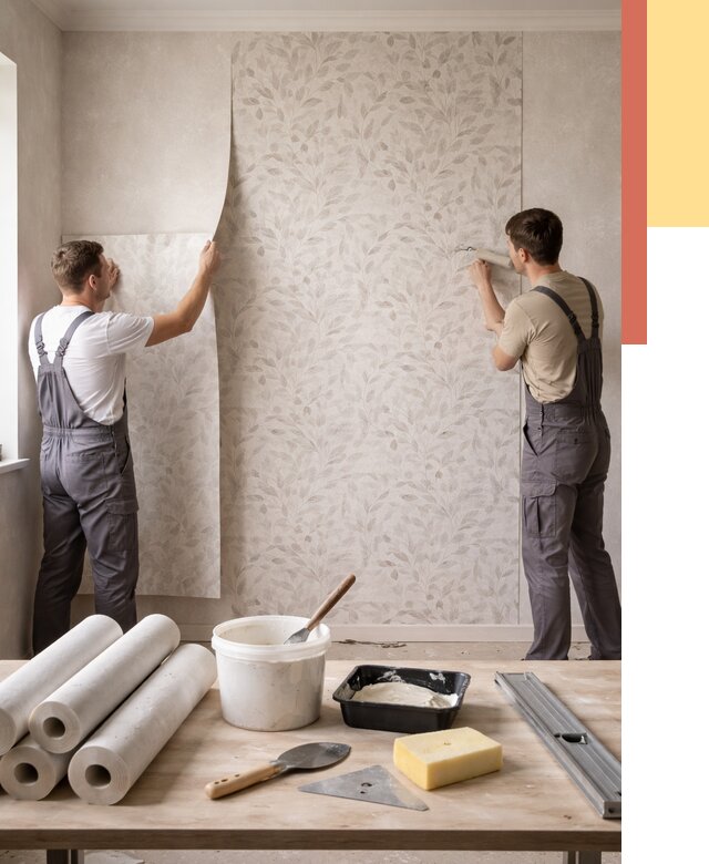 Поклейка обоев с подбором рисунка в Дивногорске от 3539 руб. | ОТДЕЛОЧНИК-Двн - быстро и недорого