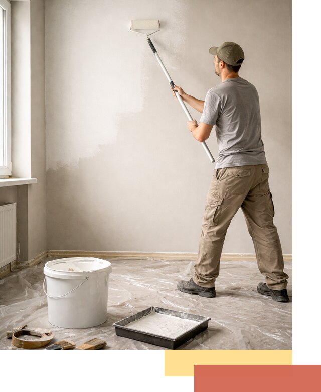 Покраска стен латексной краской в Дивногорске качественно и быстро