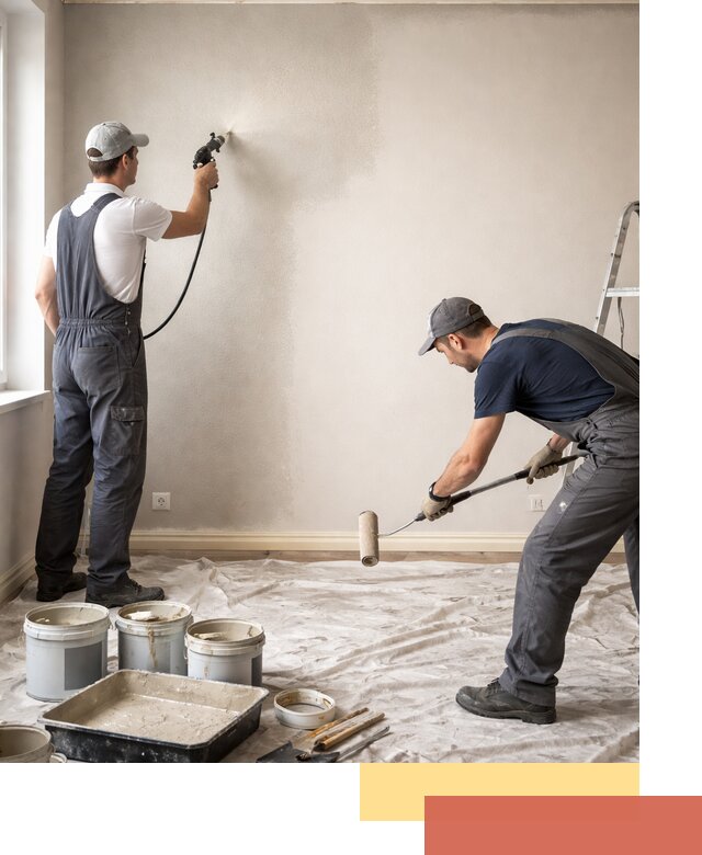 Покраска стен моющейся краской и защита поверхностей в Дивногорске