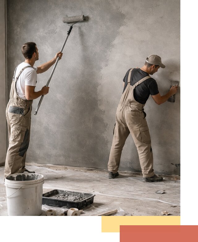 Покраска стен под бетон в Дивногорске профессионально и недорого