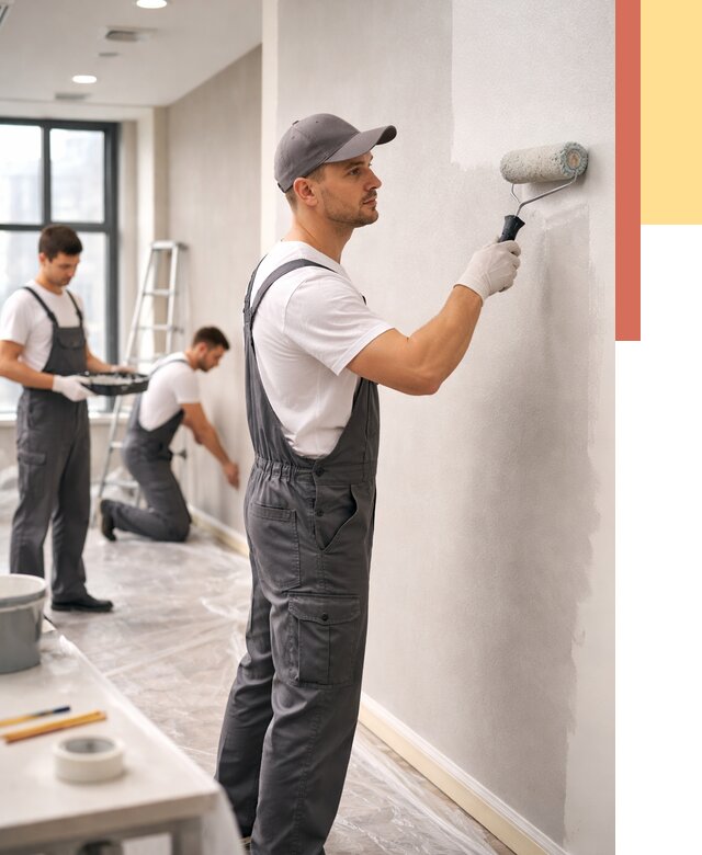 Покраска стен в офисе в Дивногорске от 8594 руб. — быстро и недорого | ОТДЕЛОЧНИК-Двн