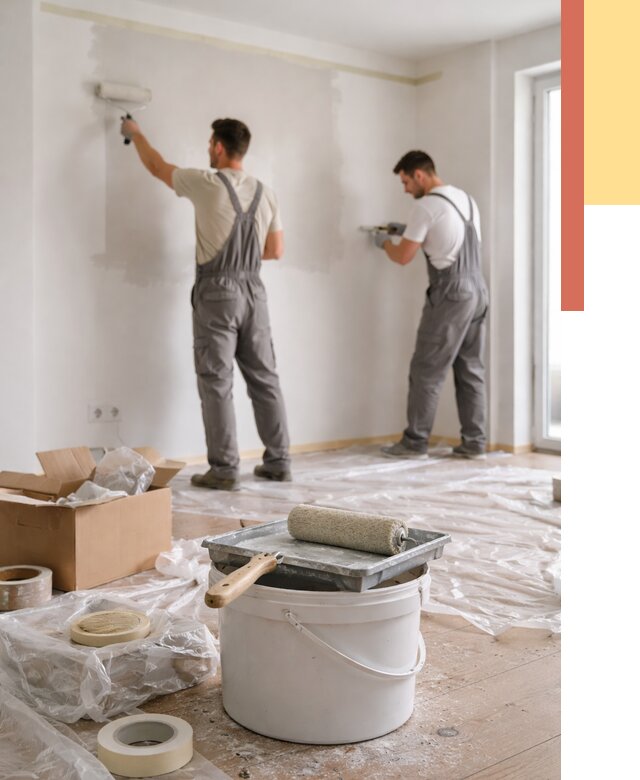 Покраска стен в квартире в Дивногорске от 2528 руб/м2 — быстро и недорого | ОТДЕЛОЧНИК-Двн