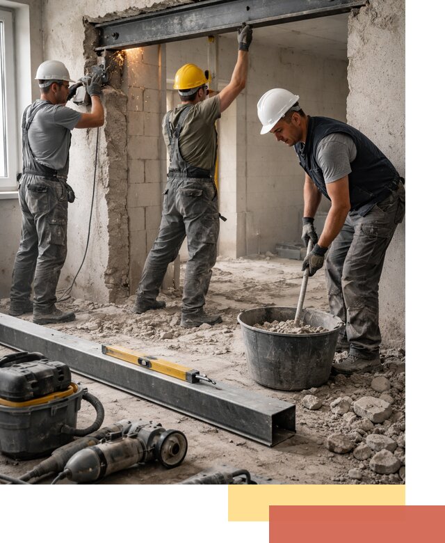 Создание проемов в стенах и несущих конструкциях в Дивногорске