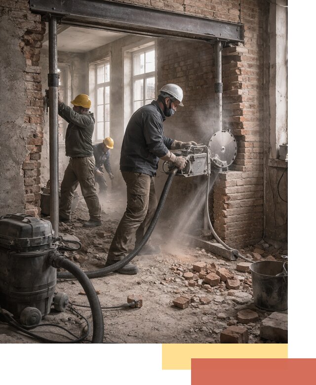 Прорезка проема в стене под дверной или оконный проем в Дивногорске