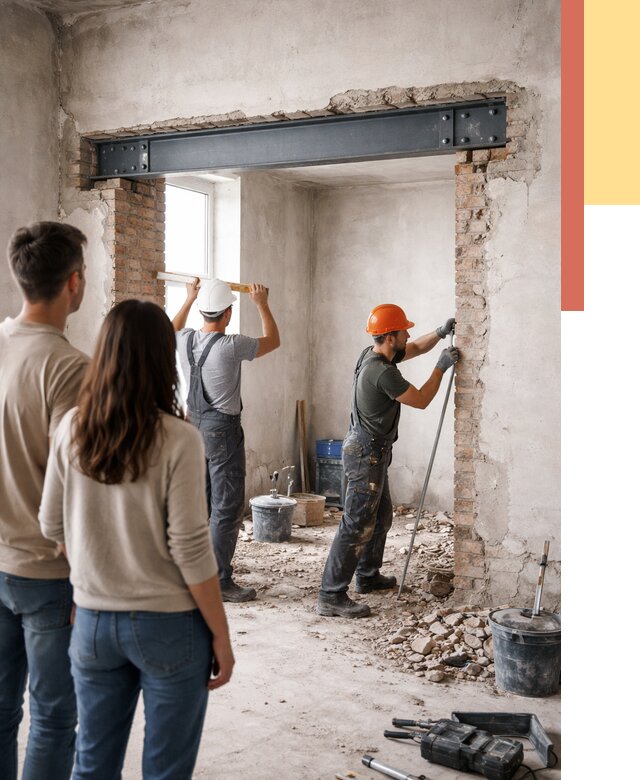 Усиление проема в стене в Дивногорске от 9605 руб. — усиление дверного проема металлоконструкцией | ОТДЕЛОЧНИК-Двн