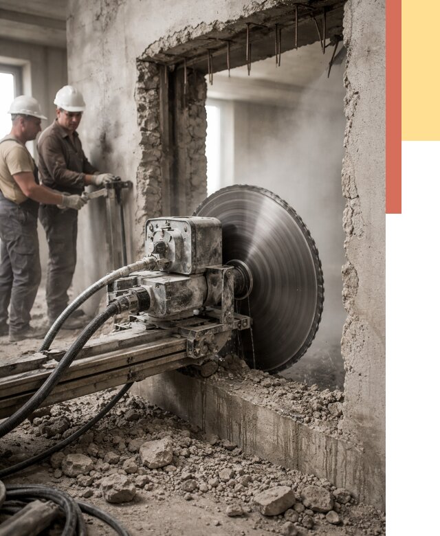 Алмазная резка проемов в Дивногорске от 4550 руб. быстро и недорого | ОТДЕЛОЧНИК-Двн