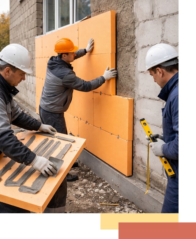 Утепление фасада пеноплексом под ключ в Дивногорске