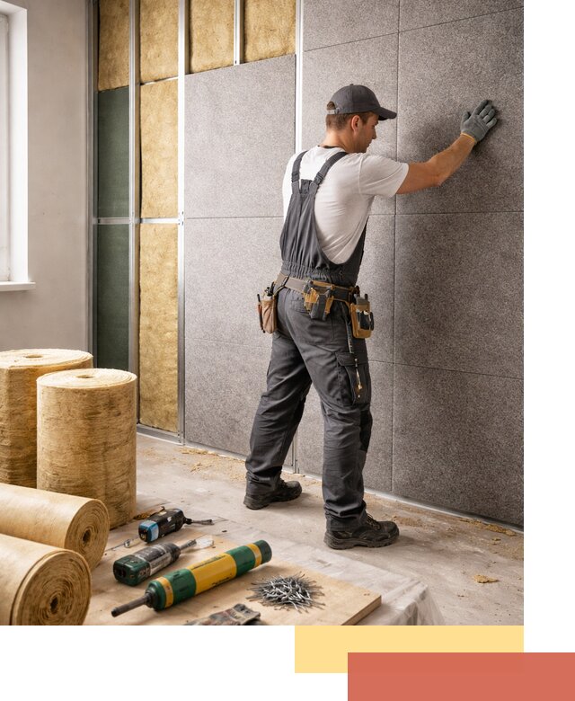 Профессиональная шумоизоляция стен в Дивногорске для квартиры и офиса