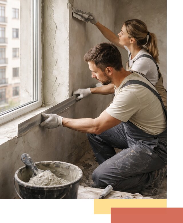 Штукатурка откосов дверей и окон профессионально в Дивногорске