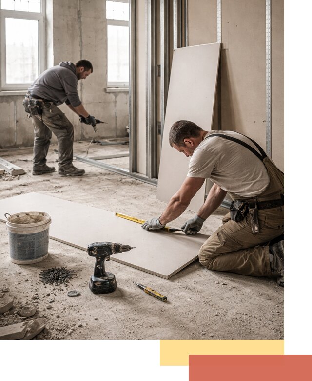 Кладка перегородок из ПГП под ключ в Дивногорске