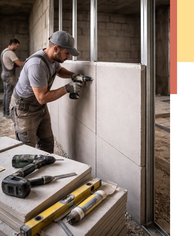 Кладка влагостойких перегородок ПГП в Дивногорске от 1213 руб. под ключ | ОТДЕЛОЧНИК-Двн