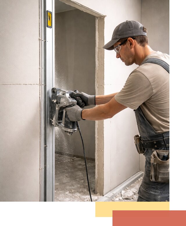 Устройство дверного проема в перегородке в Дивногорске