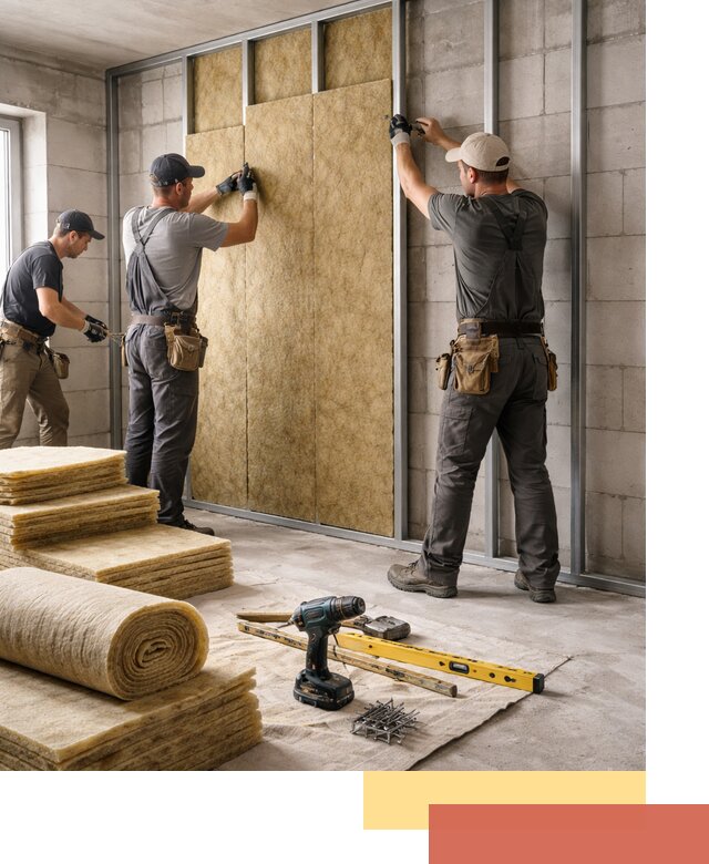 Шумоизоляция перегородок из блоков в Дивногорске — монтаж и защита шумоизоляцией