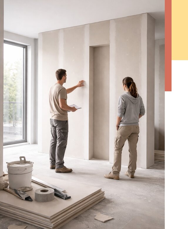 Зонирующая перегородка из гипсокартона в Дивногорске от 2831 руб. под ключ | ОТДЕЛОЧНИК-Двн