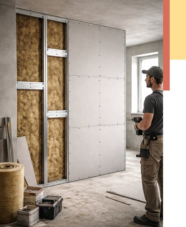 Усиленная перегородка под навеску в Дивногорске от 12941 руб. — монтаж под ключ | ОТДЕЛОЧНИК-Двн