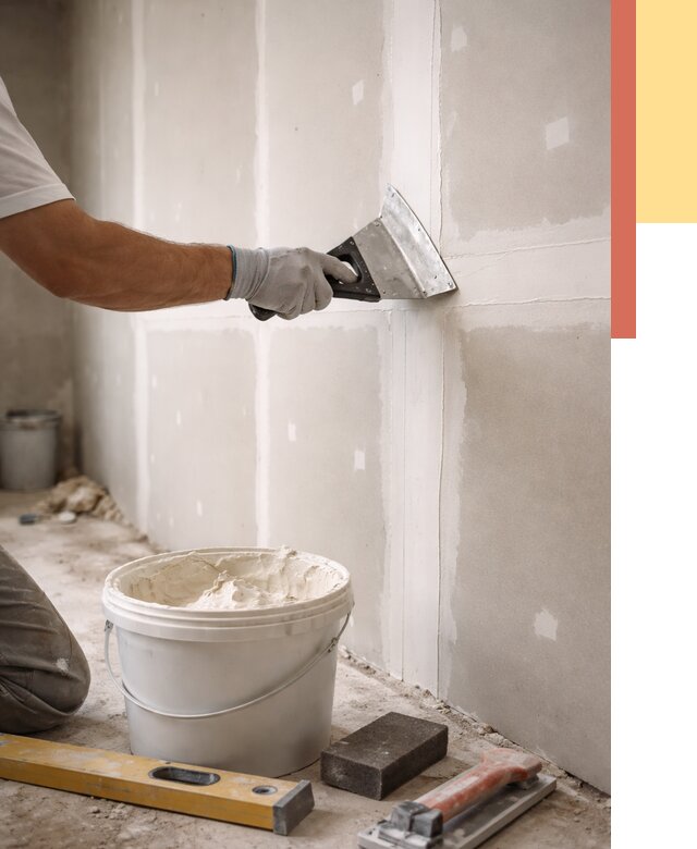 Шпаклевка перегородок из гипсокартона в Дивногорске от 2528 руб. — услуги ОТДЕЛОЧНИК-Двн