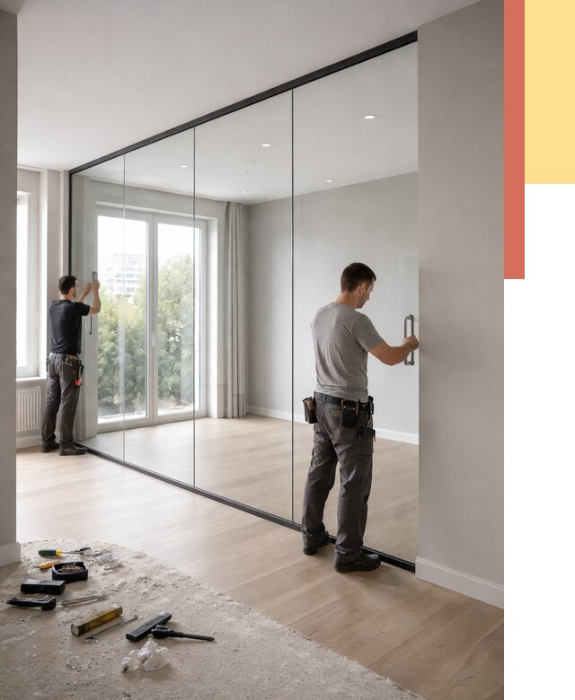 Изготовление стеклянных перегородок в Дивногорске от 12486 руб. под ключ | ОТДЕЛОЧНИК-Двн